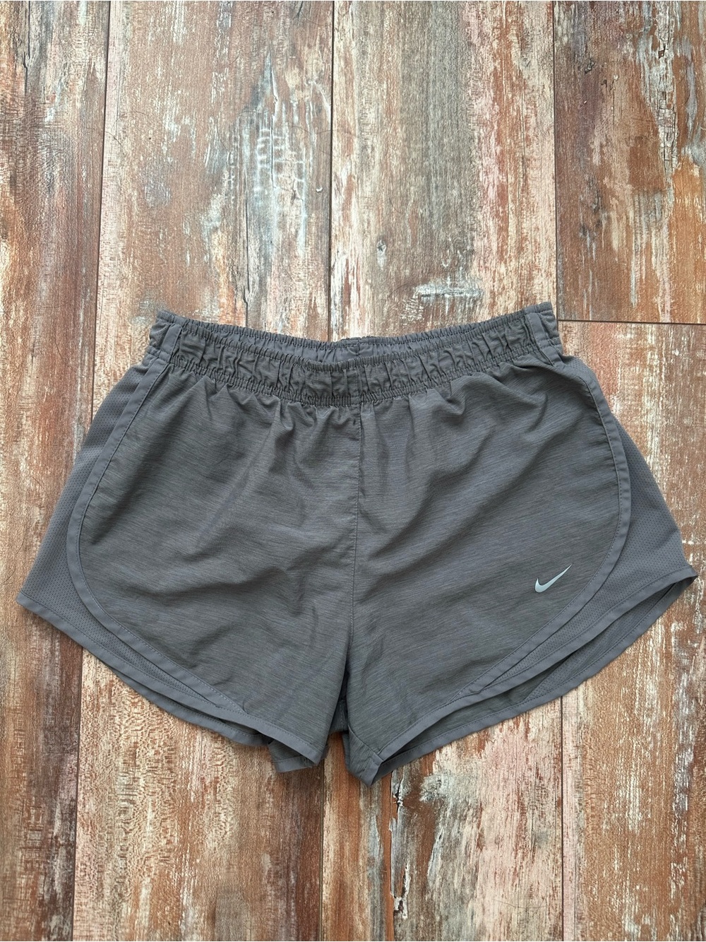 Nike Women’s Charcoal Athletic Shorts with Swoosh